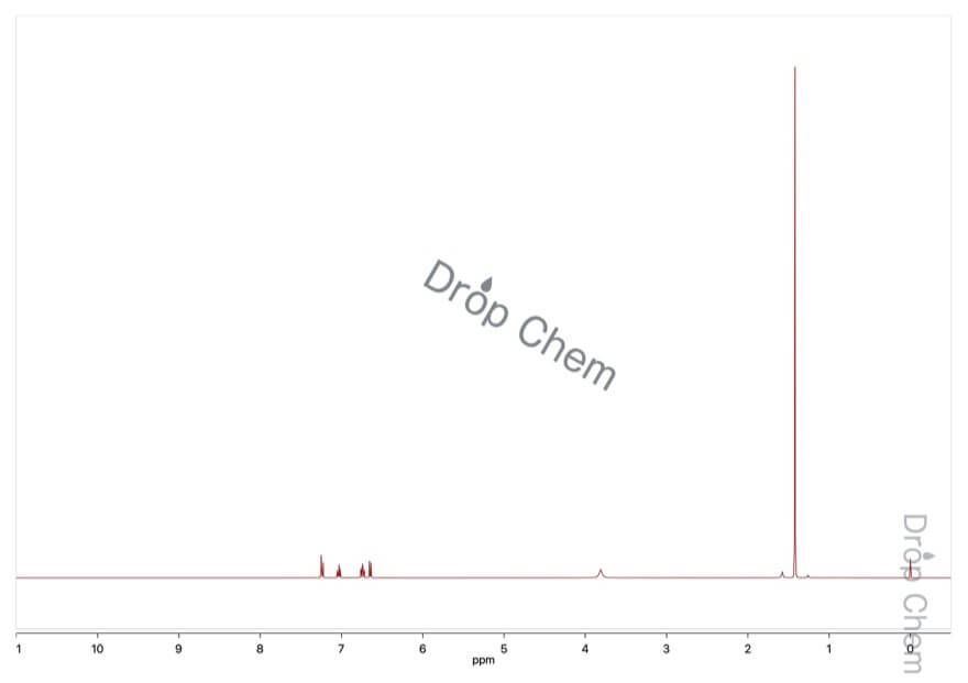 2-tert-ブチルアニリンの1HNMRスペクトル