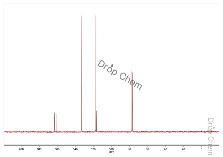 4-ブロモフルオロベンゼンの13CNMRスペクトル